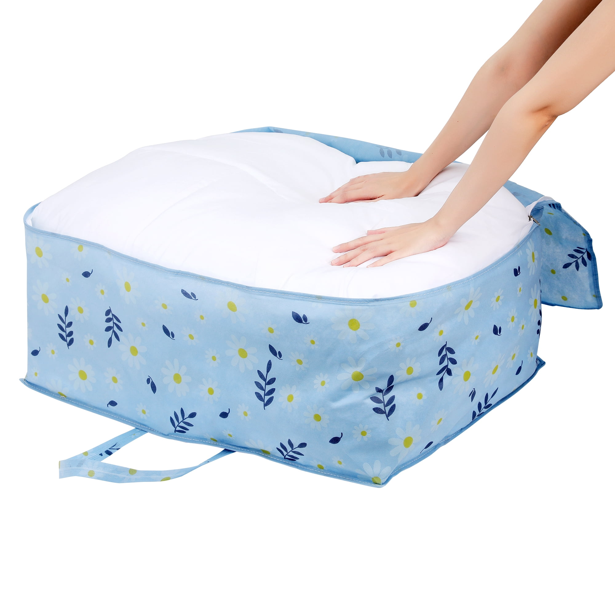 Unique Bargains 1 Pack Clothes Storage Bags Moving Bags Blue 27.5*19.5*12in