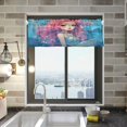 thumbnail image 2 of Beautiful Mermaid Girl Curtain Valance for Windows, Rod Pocket Valance Window Treatments 1 Panel Short Curtains for Kitchen Windows Bathroom Bedroom 54 x 18 inch Home Decor, 2 of 6