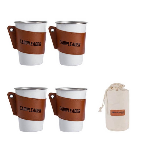 Juego de 4 piezas Greeniant Acero inoxidable vaso de vino taza de cerveza vasos de agua