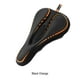 thumbnail image 5 of Yuarrent Funda de cojín para sillín de bicicleta, hecha con algodón con memoria y gel de sílice, máxima comodidad Ciclismo naranja negro, 5 of 6