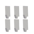 thumbnail image 1 of 6pcs Adhesive Stainless Steel Towel Hooks Towel Racks Wall Hooks for Kitchen Bathroom (Square), 1 of 3