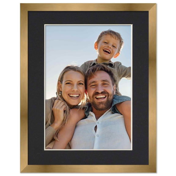 16x20 Frame with Mat - Bronze 18x24 Frame Wood Made to Display Print or Poster Measuring 16 x 20 Inches with Black Photo Mat