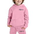 thumbnail image 3 of XUELUO Toddler Girls Outfits Sets Sports 2 Piece Letter Print Hoodie And Joggers Tracksuit Casual Pullover Sweatshirt Pants Playwear, 3 of 6
