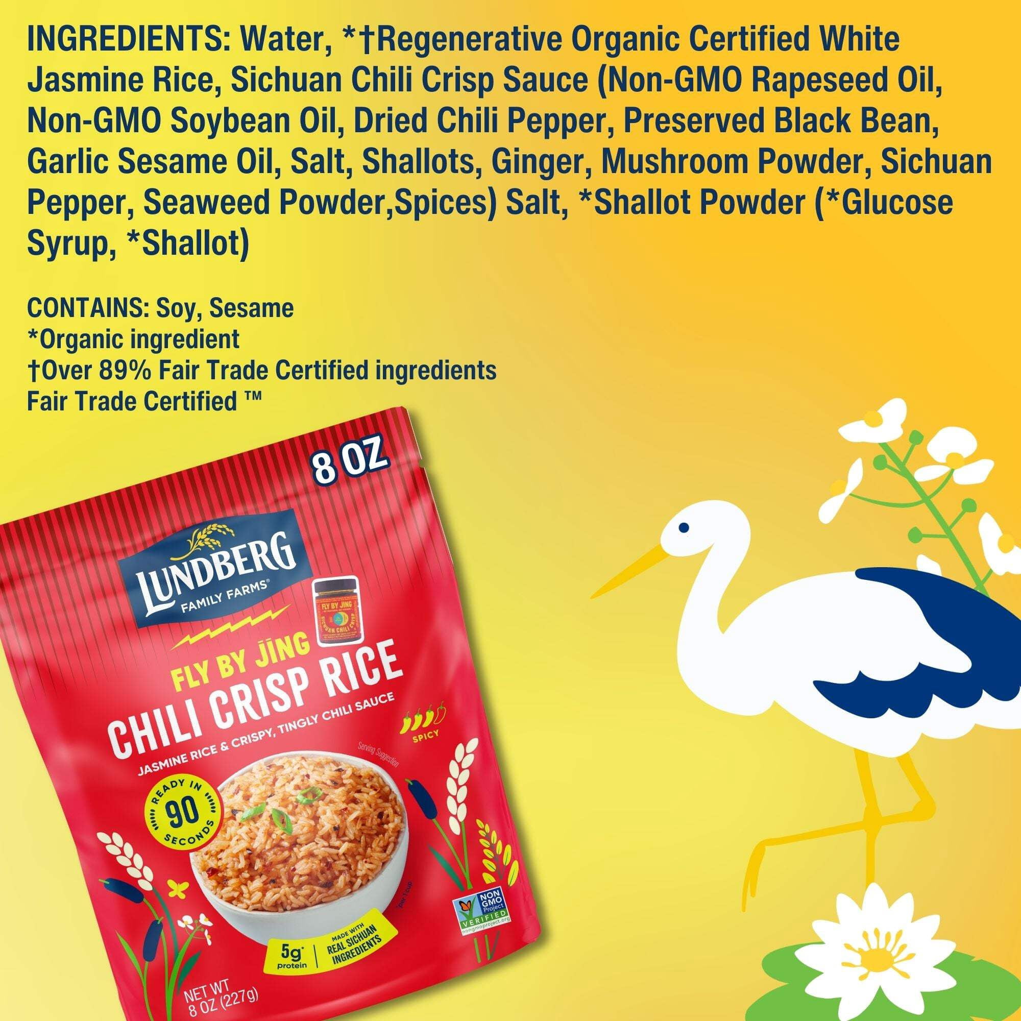 Lundberg Chili Crisp 90 Second Rice - 6ct, 8oz