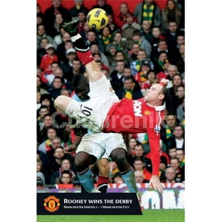 Posterazzi IMPST5535R Manchester United Rooney Goal Poster Print - 36 x 24 (Manchester United Best Goals)