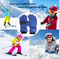 thumbnail image 3 of QBABYOO Kids Ski Gloves Boys Girls Ski Gloves Waterproof Warm Snow Gloves for Snowboarding, Sledding for Boys Girls, 3 of 7