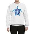 thumbnail image 2 of Sea Turtle Tie Dye Art Animal Lover Unisex Crewneck Graphic Sweatshirt, White, Medium, 2 of 3