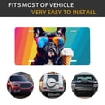 thumbnail image 5 of Kdxio Rainbow Bulldog Sunglasses License Plate Car Front License Plate Car Decoration Car Accessories Front Tag Plate Standard Size, 5 of 8