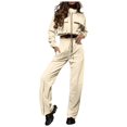 thumbnail image 1 of Fgnfyis Womens Tracksuits Set Womens Cargo Pant Two Piece Outfit Drawstring Full Zip Cropped Work Jacket and Drawstring Long Pant Sets Casual Pocket Solid Color Sweatsuit Trousers Sets Beige L, 1 of 6