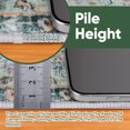 thumbnail image 4 of Rugs for Living Room 5x7, Non Slip Machine Washable Indoor Large Rug, Low Pile Chenille Print Mat for Bedroom Dining Room Home Office Kitchen, green, 4 of 9