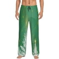 thumbnail image 2 of Goofa Christmas Green Printed Soft Pajama Pants for Men, Wide Leg Comfy Casual Lounge Yoga Pants-Medium, 2 of 9