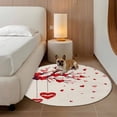 thumbnail image 2 of Red Valentines Round Area Rug 3.3Ft Washable Circle Rugs for Dining Room Table, Red Love Heart Tree Rustic Non-Slip Carpet Floor Mats Indoor Outdoor Carpet Runner Aesthetic Home Decor, 2 of 8