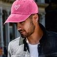 thumbnail image 4 of Gorra de béisbol para mujer con bordado de corazón: gorra de moda para niñas para deportes al aire libre,ajustable,bonita y casual, 4 of 6