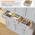 thumbnail image 6 of ChVans 71" Tall Kitchen Pantry with 6 Doors, Storage Cabinet with 2 Large Drawer 6 Hanging Shelves, Freestanding Cupboard for Dining Room Living Room, 6 of 7