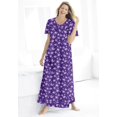 thumbnail image 5 of Dreams & Co. Plus Size Petite Long Floral Print Cotton Gown, 5 of 6