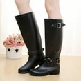 thumbnail image 2 of YLYL Rain Boots for Women Waterproof Wide Calf Pull on Outdoor Garden Rubber Knee High Boots, 2 of 9