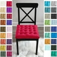 thumbnail image 3 of My Infinity Store 16" Plush Square Tufted Chair Pad/Cushions Tie-Backs (Red, 2 Piece), 3 of 5