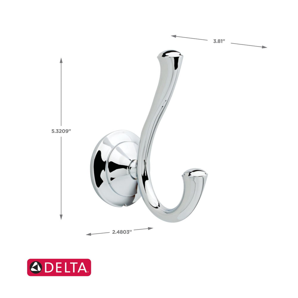 Linden Double Robe Hook in Stainless Steel 