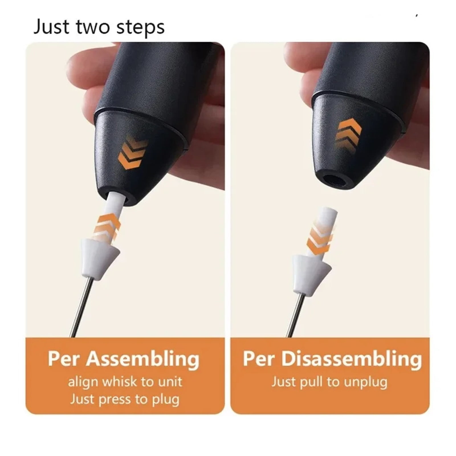 Wireless Electric Milk Frother USB Rechargeable 3 Speed Handheld Milk Foamer Mini Blender for Coffee
