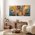 thumbnail image 4 of Hieng Large landscape Framed Canvas Wall Art 16x24 Inch Set of 3 Vintage Nature Scenery Wall Decor Lake Woodland Art Print for Living Room Bedroom Office, 4 of 5