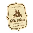 thumbnail image 3 of Custom Engraved Wooden Magnet Personalized Gift 30 Rustic Wedding Save The Date Wooden Magnet, 3 of 3