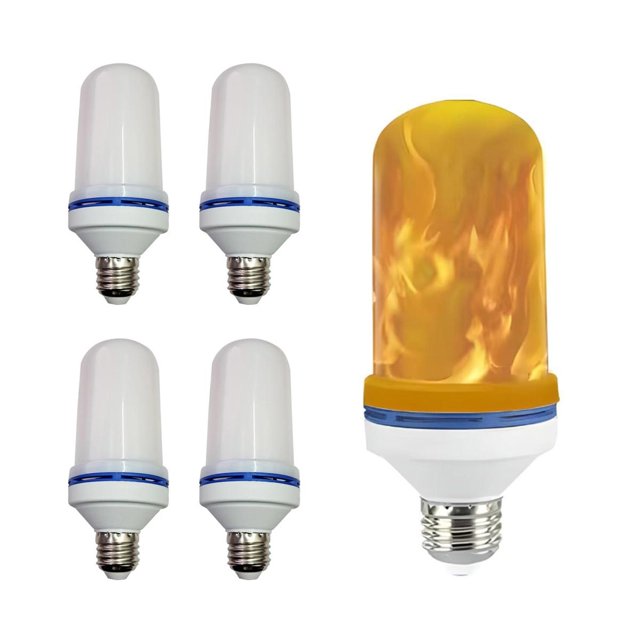 Foco Led Flama 5w 3 Efectos Fuego O Vela En Movimiento 5Pz
