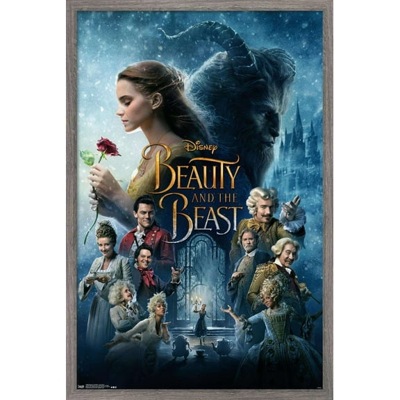 Disney Beauty And The Beast - One Sheet Wall Poster, 14.725" x 22.375", Framed
