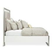 Michael Amini Marquee Modern Eastern King Panel Bed in Cloud White