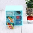 thumbnail image 4 of Uxcell Cosmetic/Makeup Organizer Box, 6 Drawers for Cosmetics Bathroom, Light Blue, 4 of 5