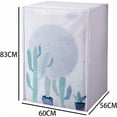 thumbnail image 1 of Funda para secadora, funda impermeable para lavadora, funda para lavadora PEVA a prueba de polvo, apta para lavadoras y secadoras de tambor de 6 a 8 kg (60 x 56 x 83 cm, cactus),, 1 of 5