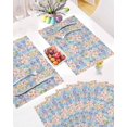 thumbnail image 5 of Easter Placemats Set of 4, Bunny Easter Eggs Placemat for Dining Table Decorations, Spring Flowers Place Mats, Spring Table Mats for Kitchen Dinner Seasonal Holiday Party Decor, 5 of 6