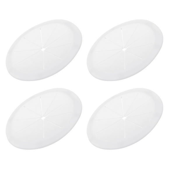 Uxcell Desk Grommet 3-3/16", Round Cable Grommet Cord Hole Cover with Adhesive Tape, White 4 Pcs