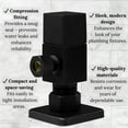 thumbnail image 5 of Westbrass 20" Flat Head Toilet Supply Kit with Square Handle 1/4-Turn Angle Stop, Matte Black, 5 of 8