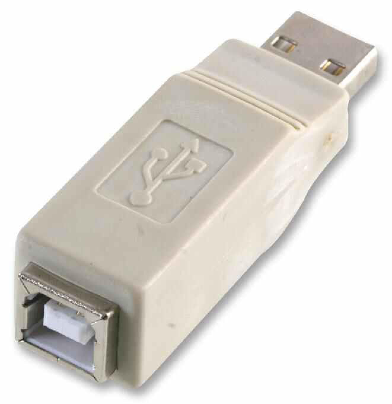 PRO POWER - USB 2.0 A Plug to 2.0 B Socket Light Grey -