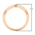 thumbnail image 4 of 0.80 Carat (ctw) 18K Rose Gold Round Real White Diamond Wedding Stackable Band Anniversary Guard Chevron Ring 3/4 CT, 4 of 4