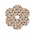 thumbnail image 7 of 13 Inch Round Placemats Set of 6, Farmhouse Rooster Non Slip Heat Insulation PP Table Mats, Vintage Watercolor Flowers Beige Washable Place Mats for Kitchen Dining Party Table Decor, 7 of 7
