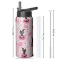 thumbnail image 3 of Halloween Tumbler 18oz with Straw and Lid – Stainless Steel Insulated Travel Coffee Cup – Cute Ghost Pumpkin Witch Design – Gift for Women Men, 3 of 6