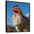 thumbnail image 2 of Designart "Rooster Portrait" Animals Framed Wall Art - Traditional Red Chicken Bedroom Framed Canvas Wall Art, 2 of 6