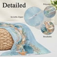 thumbnail image 3 of Beach Coastal Blue Pillow Covers 12"x20", Nautical Shell Starfish Coral Summer Soft Brushed Microfiber Breathable Throw Pillow Covers, Decorative Pillowcase with Zipper for Couch Sofa Bedroom, 3 of 9