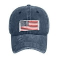 thumbnail image 4 of American Flag Baseball Cap Unisex,Washed USA Flag Embroidery Dad Hat for Men Women, 4 of 4
