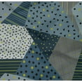 thumbnail image 4 of oneOone Cotton Poplin Twill Midnight Blue Fabric Triangle Geometric Craft Projects Decor Fabric Printed By The Yard 56 Inch Wide, 4 of 4
