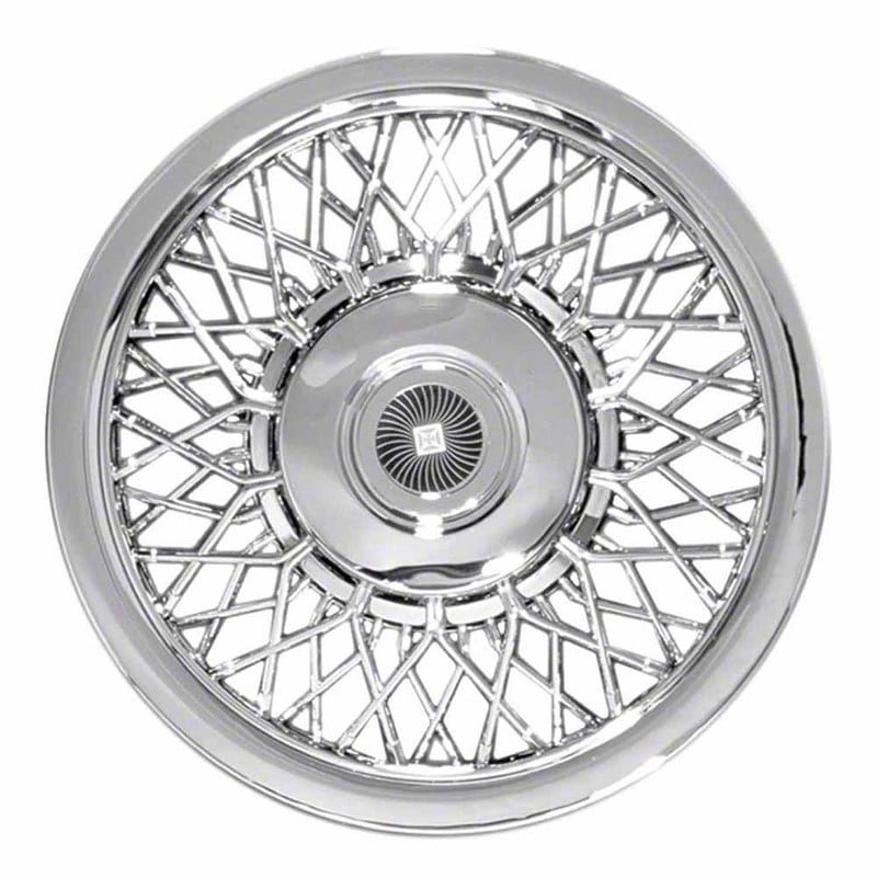 Fuel Rider Set of 4 Semi-Universal 15 inch Chrome Snap-On Hubcaps With WIre Spoke