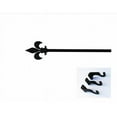 thumbnail image 1 of Village Wrought Iron CUR-121-112-S Fleur de lis Tringle à Rideaux - Grand, 1 of 1