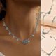 thumbnail image 2 of Gargantilla con colgante de mariposa, accesorios para collares, collares de fiesta, regalo para el mejor amigo --- Código de producto 42494, 2 of 3