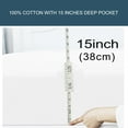thumbnail image 4 of Unique Bargains 200TC Cotton Fitted Sheet 15' Large Bottom Sheets Pocket Breathable Durable, 4 of 9