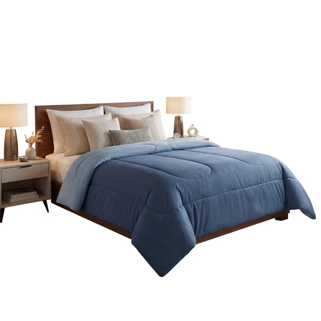 Edredón Duvet Ligero Matrimonial Elefantito Atlántico Color Azul