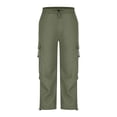 thumbnail image 6 of MexChoioe Womens Wide Leg Cargo Pants Plus Size Elastic Drawstring Waist Adjustable Hem Casual Outdoor Athletic Work Pants, 6 of 6