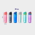 thumbnail image 3 of Owala FreeSip Clear Tritan Plastic Water Bottle with Straw, BPA-Free Sports Water Bottle, Great for Travel, 25 Oz, Shy Marshmallow, 3 of 6