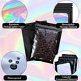 thumbnail image 1 of Bolsa Holográfica Bolsa de almacenamiento con sellado holográfico de 100 Uds., calcetines, embalaje cosmético (negro), 1 of 3