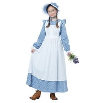 Child Pioneer Girl Costume - M Blue Medium